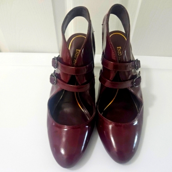 Enzo Angiolini Shoes - Enzo Angiolini Wine Color High Heeled Slingback Shoes